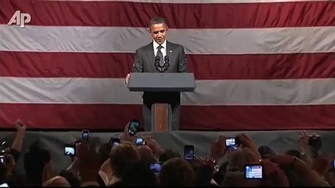 Raw Video: Heckler Interrupts Obama Fundraiser