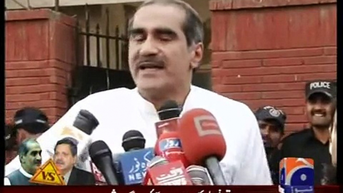 NA-125- Khawaja Saad Rafique- Media Talk about Rigging in Electionss Judgement. - YouTube