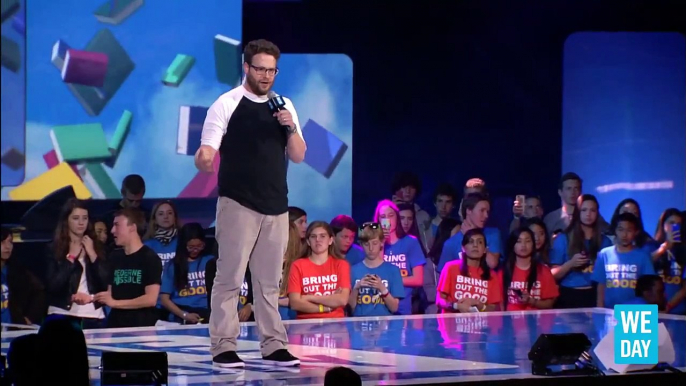 Seth Rogen speaks at We Day California