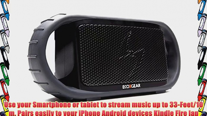 ECOXGEAR ECOXBT Rugged and Waterproof Wireless Bluetooth Speaker (Black)