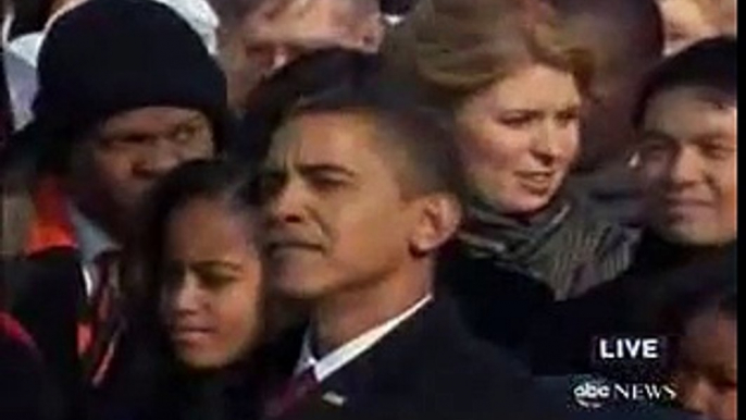 Aretha Franklin sings My Country Tis Of Thee  -  Inauguration Of Barack Obama, before Obama Speech