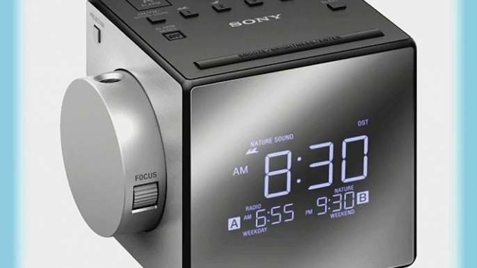 Sony Compact AM/FM Dual Alarm Clock Radio with Large LED Display Soothing Nature Sounds Time