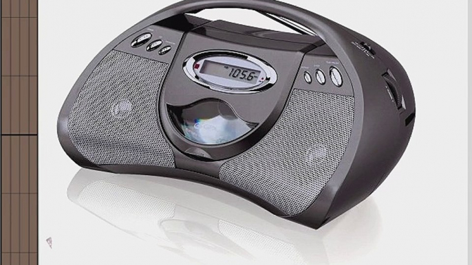 GPX Portable CD Player with AM/FM Radio Line in for MP3 Devices (Gunmetal Grey)