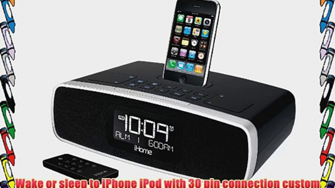 iHome iP92BZ Dual-Alarm Clock Radio for iPod (Black)