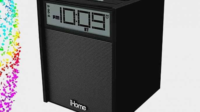 iHome iBN180BC Black Clock Radio * Bluetooth-enabled wireless alarm clock with FM radio (iHomeiBN180B