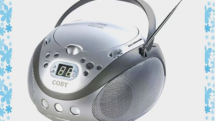 Coby CX-CD241 Portable CD Player with AM/FM Radio (Silver)