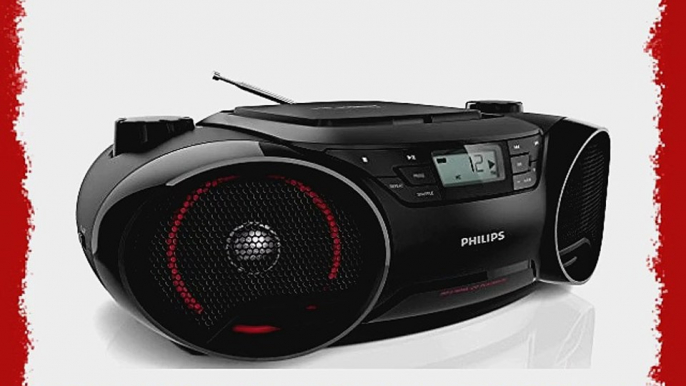 Philips AZ3811 SoundMachine Portable Boombox MP3 CD Player AM/FM Radio Stereo Speaker System