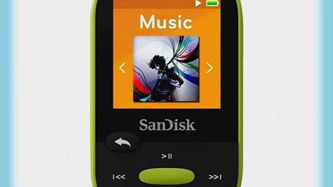 SanDisk SDMX24-008G-A46L Clip Sport 8GB MP3 Player Lime (Sandisk SDMX24-008G-A46L)