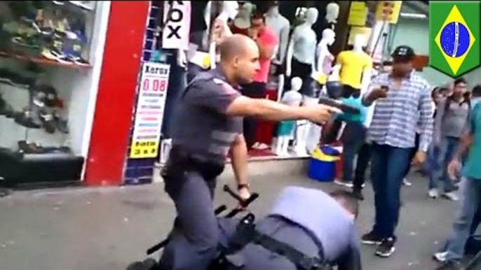 Cop fatally shoots street vendor who goes for his pepper spray in Sao Paulo, Brazil