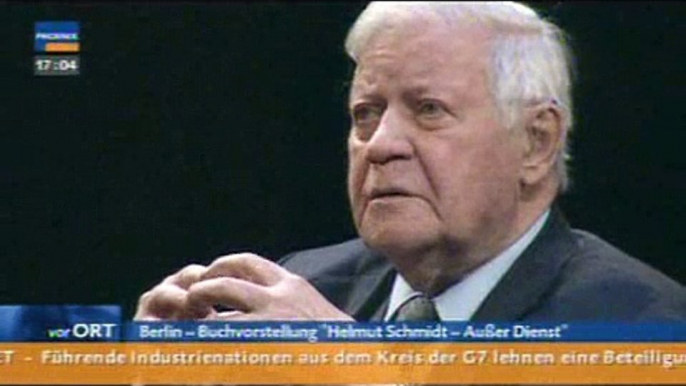 Helmut Schmidt im Gespräch mit Claus Kleber - 2008 - Teil 6 von 8