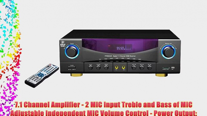 Pyle Home PT980AUH 7.1-Channel 350 Watts AM/FM Radio with USB/SD Card and HDMI Amplifier Receiver