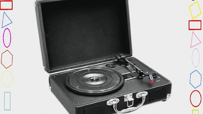 Pyle PVTT2UBK Retro Belt-Drive Turntable with USB-to-PC Connection with Built-in Rechargeable