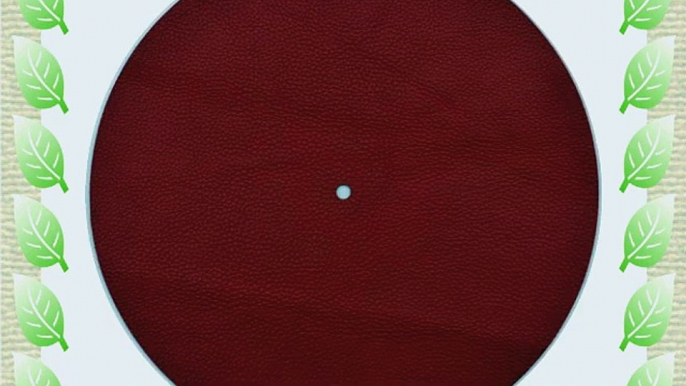 Genuine Leather Turntable Platter Mat - Red