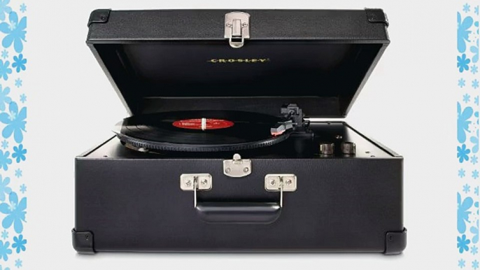 Crosley CR6249A-BK Keepsake USB Portable 3-Speed Turntable with Software Suite for Ripping