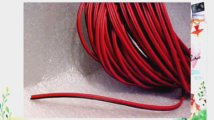 100 ft 24 awg Gauge Red Black Speaker Power Wire Zip Cord Audio Stereo Copper