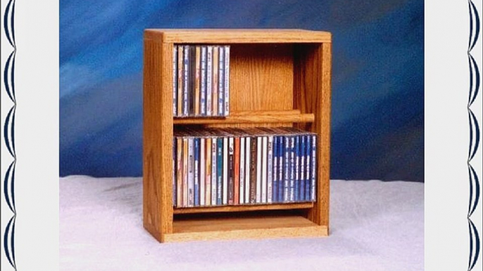 Wood Shed Solid Oak Dowel Cabinet for CD's Clear