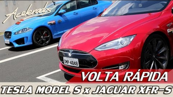 TESLA MODEL S X JAGUAR XFR-S - VOLTA RÁPIDA #34 COM RUBENS BARRICHELLO | ACELERADOS