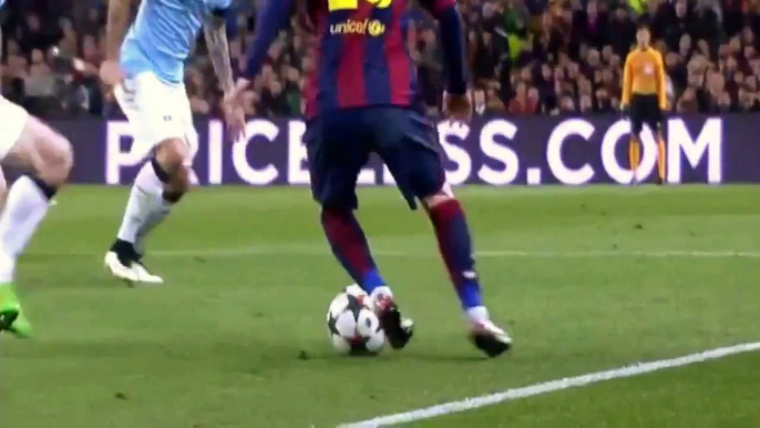 El espectacular caño de Lionel Messi a James Milner y la reacción de Guardiola ante