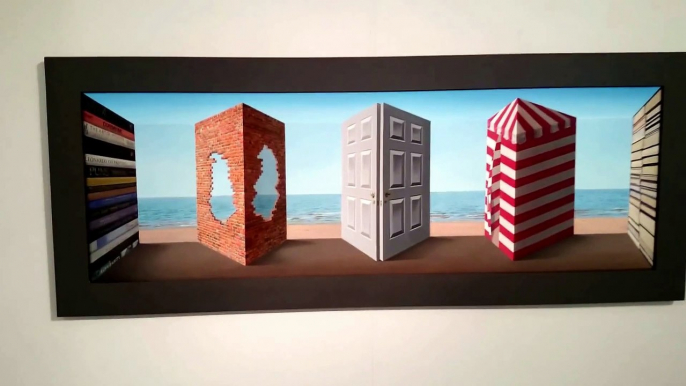 Impossible 3D painting at Miami Art Show in New York City