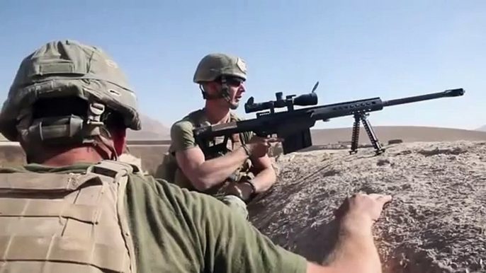 Recon Marine Sniper in Firefight With Taliban Near Sangin - Barrett Rifle - USMC Sniper