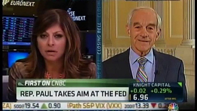 Congressman Ron Paul on CNBC's "Closing Bell" with Maria Bartiromo Aug 1, 2012