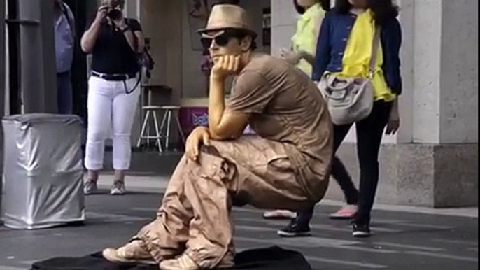 The Floating Man. Levitation Trick at Circular Quay