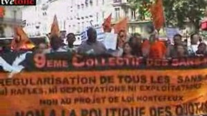 Manifestation du 9ème Collectif des Sans Papiers