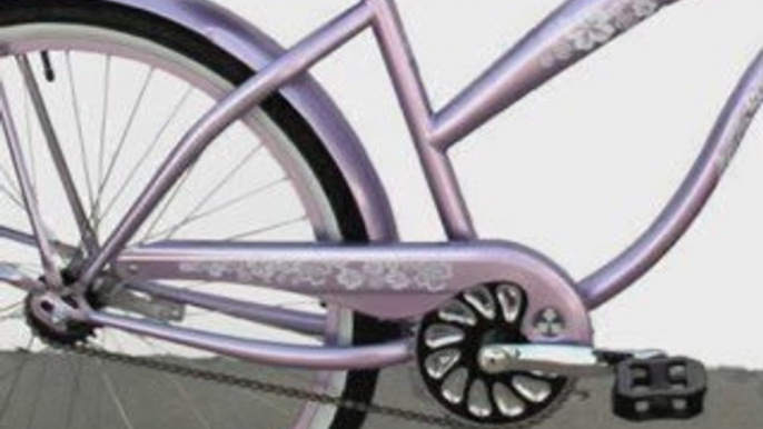 GreenLine Bikes Beach Cruiser Bicycle Purple Deluxe