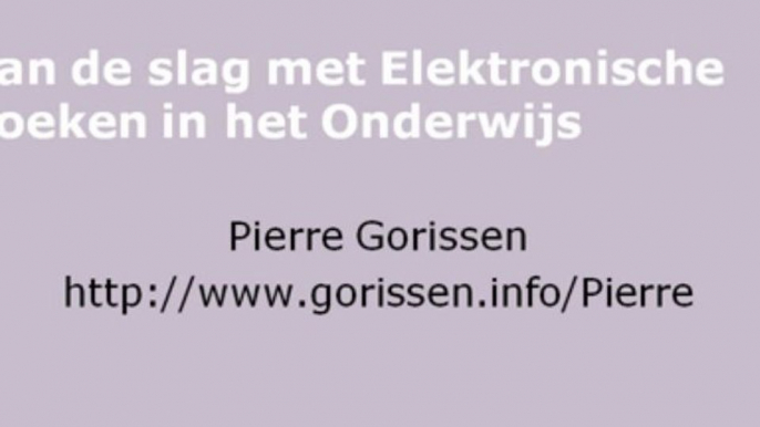 Elektronische boeken in het Onderwijs