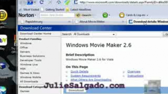 How Do I Add Windows Movie Maker On Windows 7??