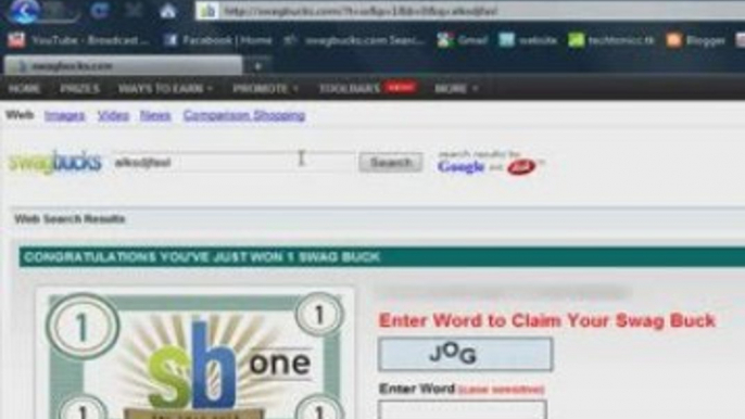 Free stuff from swagbucks