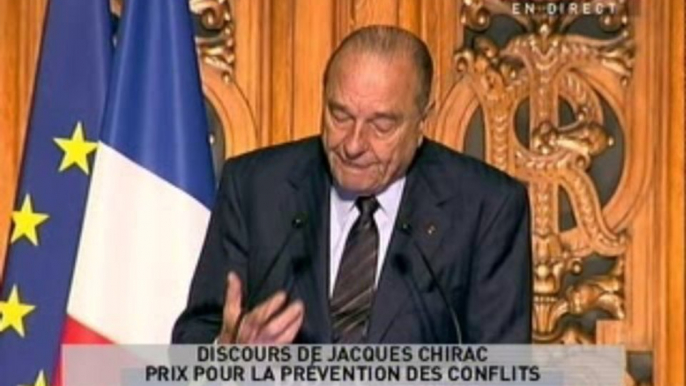 EVENEMENT,Discours de Jacques Chirac à la Fondation Chirac