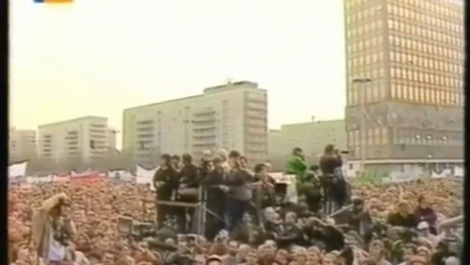 DDR Mass Demonstration & Stasi`s Spy Markus Wolf 4/11/89