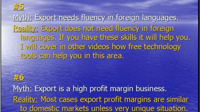 "Myth, Reality, Benefit of Overseas Export Trading Business"