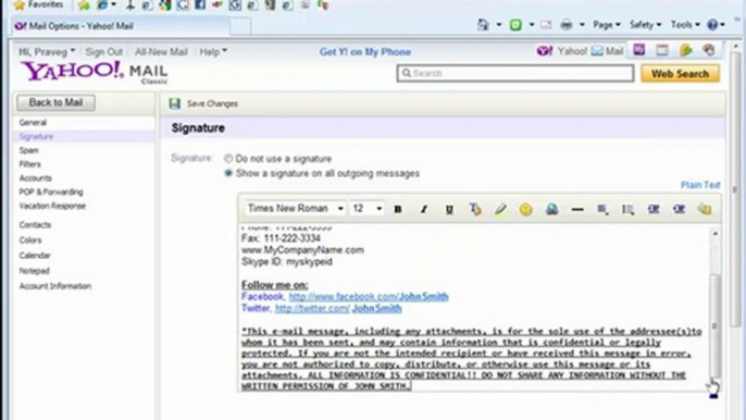 Steps on How to use EMAIL Signature Feature Video for Impor