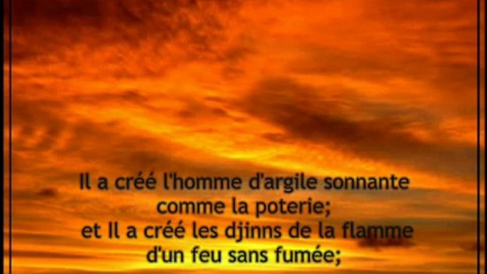 Sourate 55: Ar-Rahman (Le Tout Miséricordieux)-Verset 1 à 28