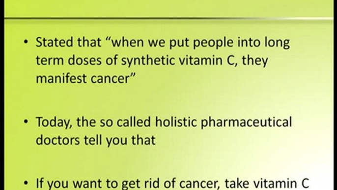 Vitamin C aka Ascorbic Acid is Harmful?