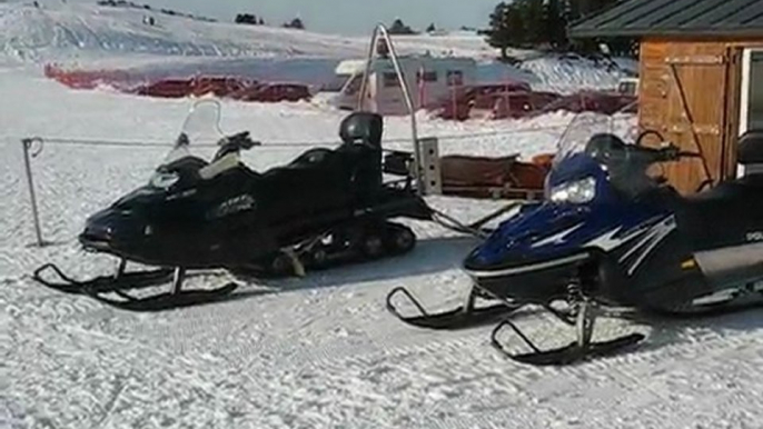 Plateau de Beille : scooters des neiges