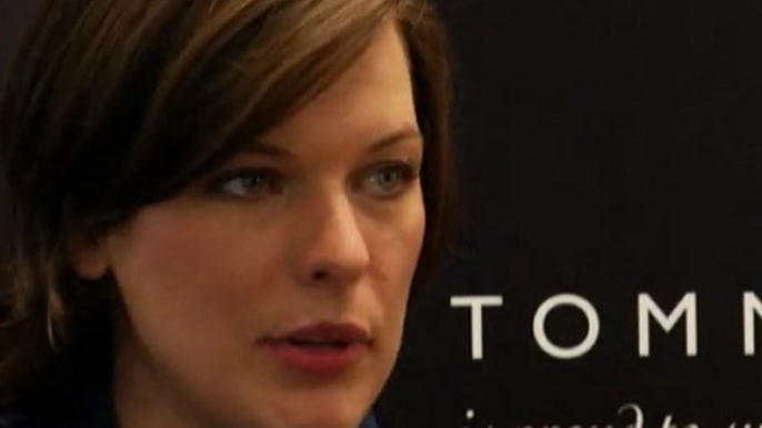 Milla Jovovich at Tommy Hilfiger Store Milano