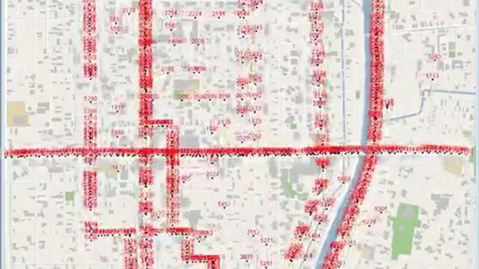 Multiagent-based Simulation of traffic flows in Kyoto