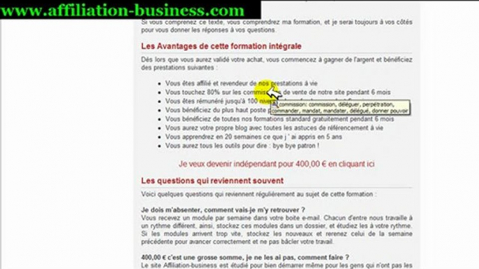 Formation marketing de réseau - affiliation business