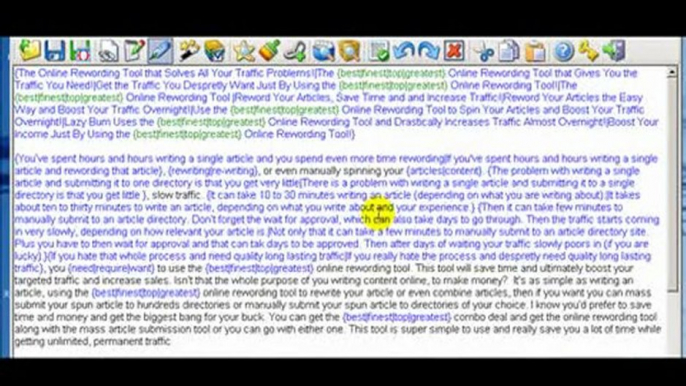 Best article rewriter! Makes article spinning easy!