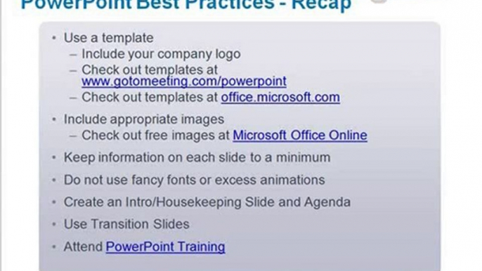 GoToMeeting Web Presentation Tips: Web Conferencing ...