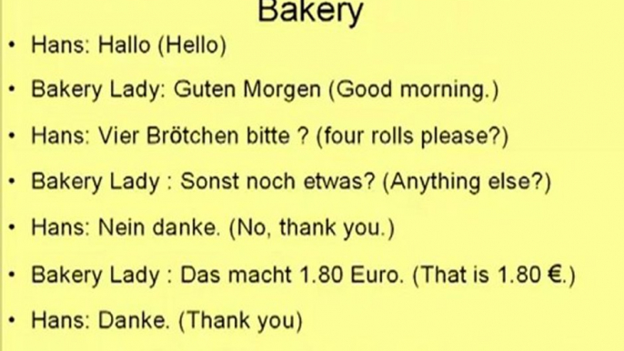 Teach yourself German Phrases - German Language Bakery