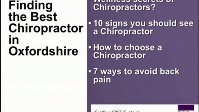 Best Chiropractors Oxfordshire & Chiropractic Clinics