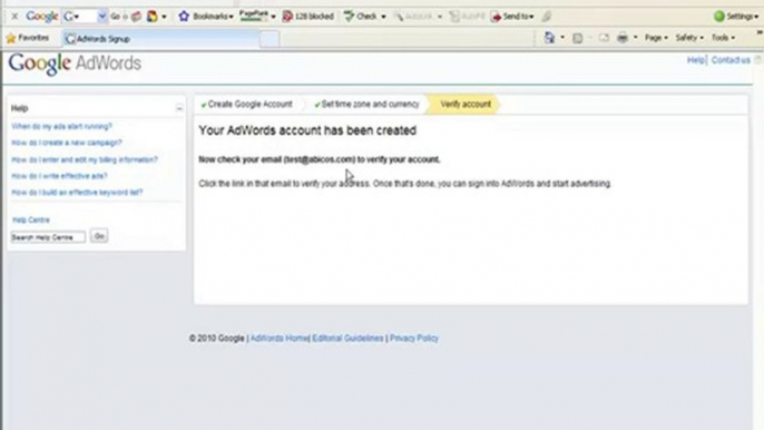 How to create a Google Adwords Account PPC Pay per Click