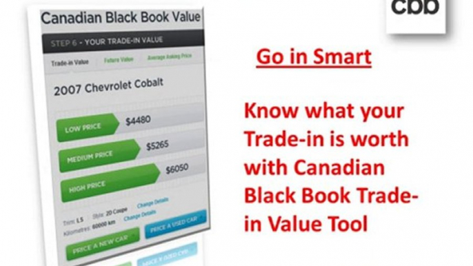 Used Cars Trade-in Calculator by Canadian Black Book