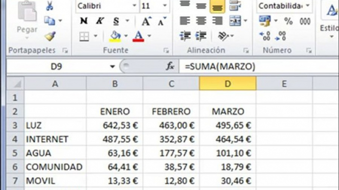 Fórmulas y nombres de celdas en excel |AprendeCosas.es