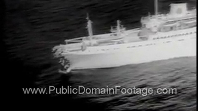 Andrea Doria Ship Sinks Public Domain Archival Stock Footage