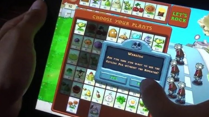 Plants VS Zombies HD Ipad "Test"